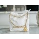 CHANEL✦ 23S Spring/Summer New 22Mini Bag, White, Calfskin  