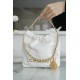 CHANEL✦ 23S Spring/Summer New 22Mini Bag, White, Calfskin  