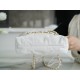 CHANEL✦ 23S Spring/Summer New 22Mini Bag, White, Calfskin  