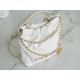 CHANEL✦ 23S Spring/Summer New 22Mini Bag, White, Calfskin  