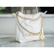 CHANEL✦ 23S Spring/Summer New 22Mini Bag, White, Calfskin  