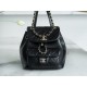 CHANEL✦ 21/22 Duma Backpack, Black, Waxed Calfskin