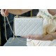 2021 Fang Double Gold Beads WOC, White, Smooth Calfskin  