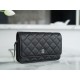 Chanel Entry Classic WOC (Magnetic Closure), Black Silver, Caviar Calfskin  