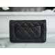 Chanel Entry Classic WOC (Magnetic Closure), Black Silver, Caviar Calfskin  