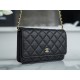 Chanel Entry Classic WOC (Magnetic Closure), Black Gold, Caviar Calfskin  