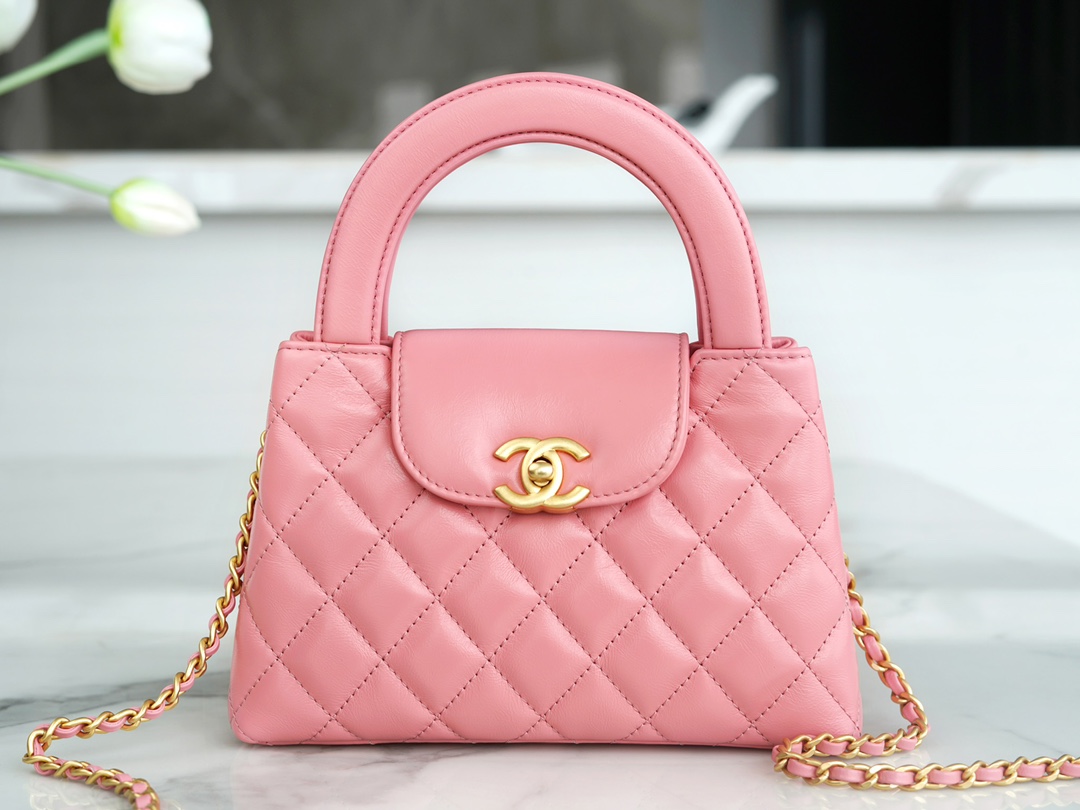 CHANEL✦ 23K Kelly Handle Bag, Coral Pink, Large  