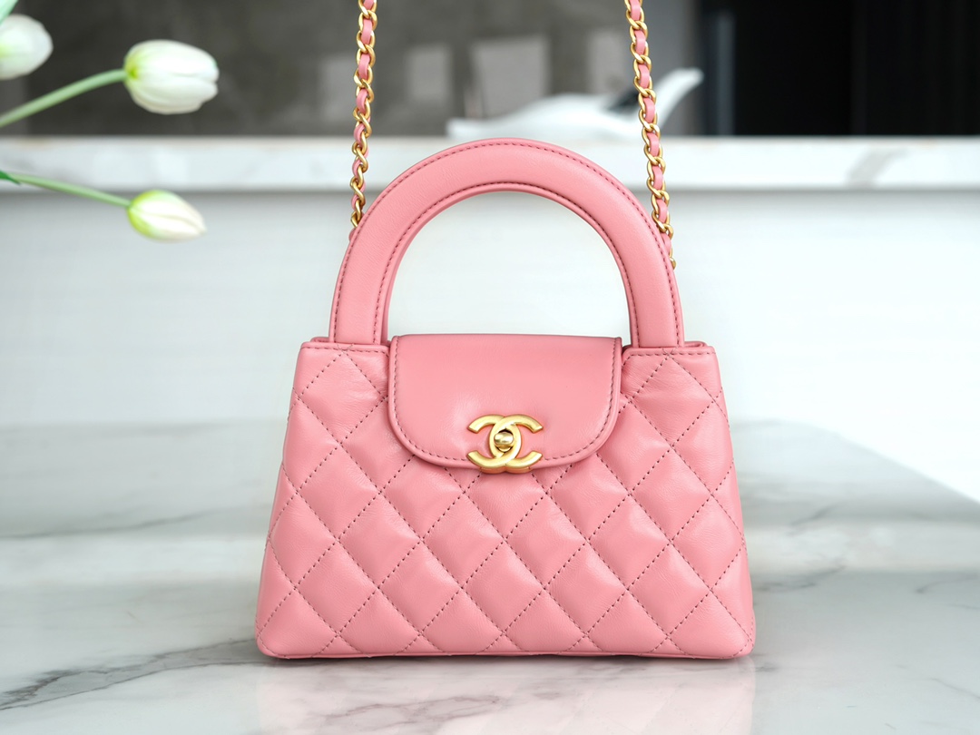 CHANEL✦ 23K Kelly Handle Bag, Coral Pink, Large  