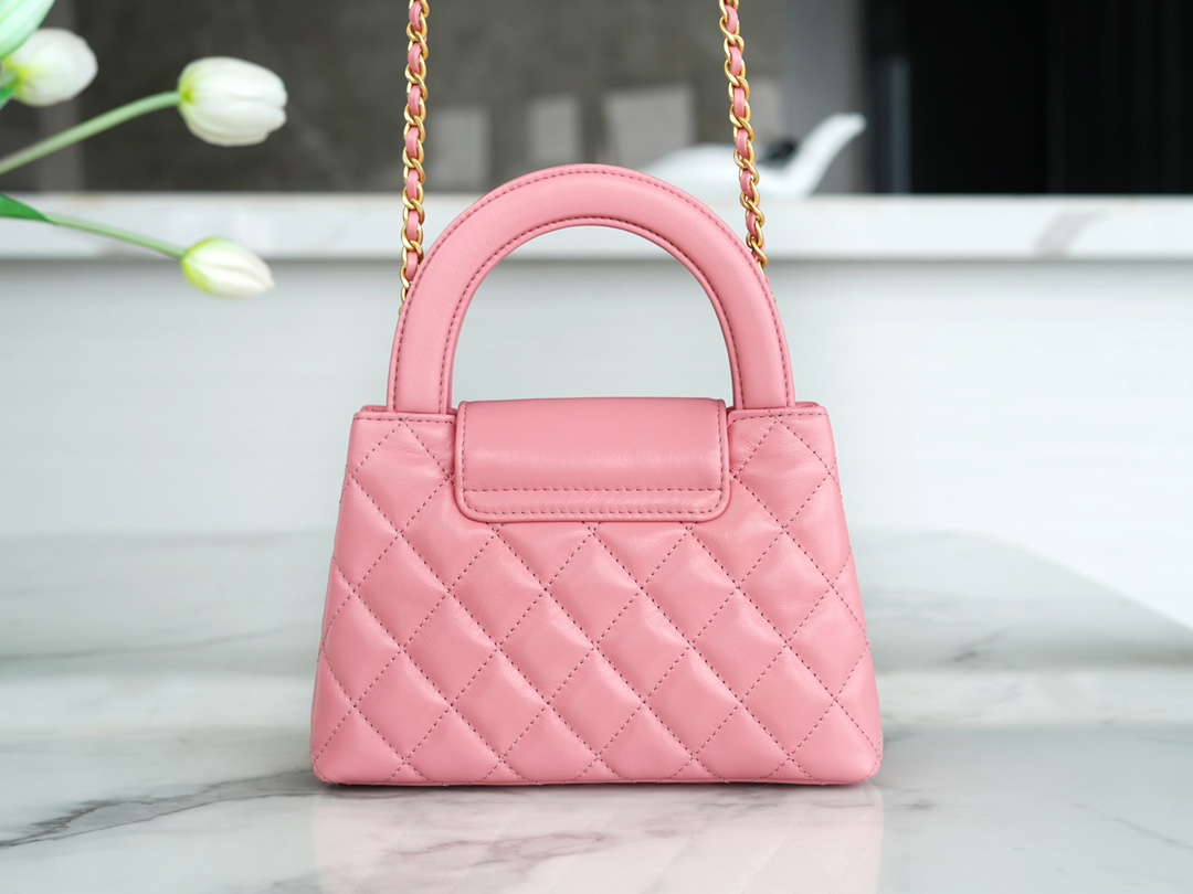 CHANEL✦ 23K Kelly Handle Bag, Coral Pink, Large  