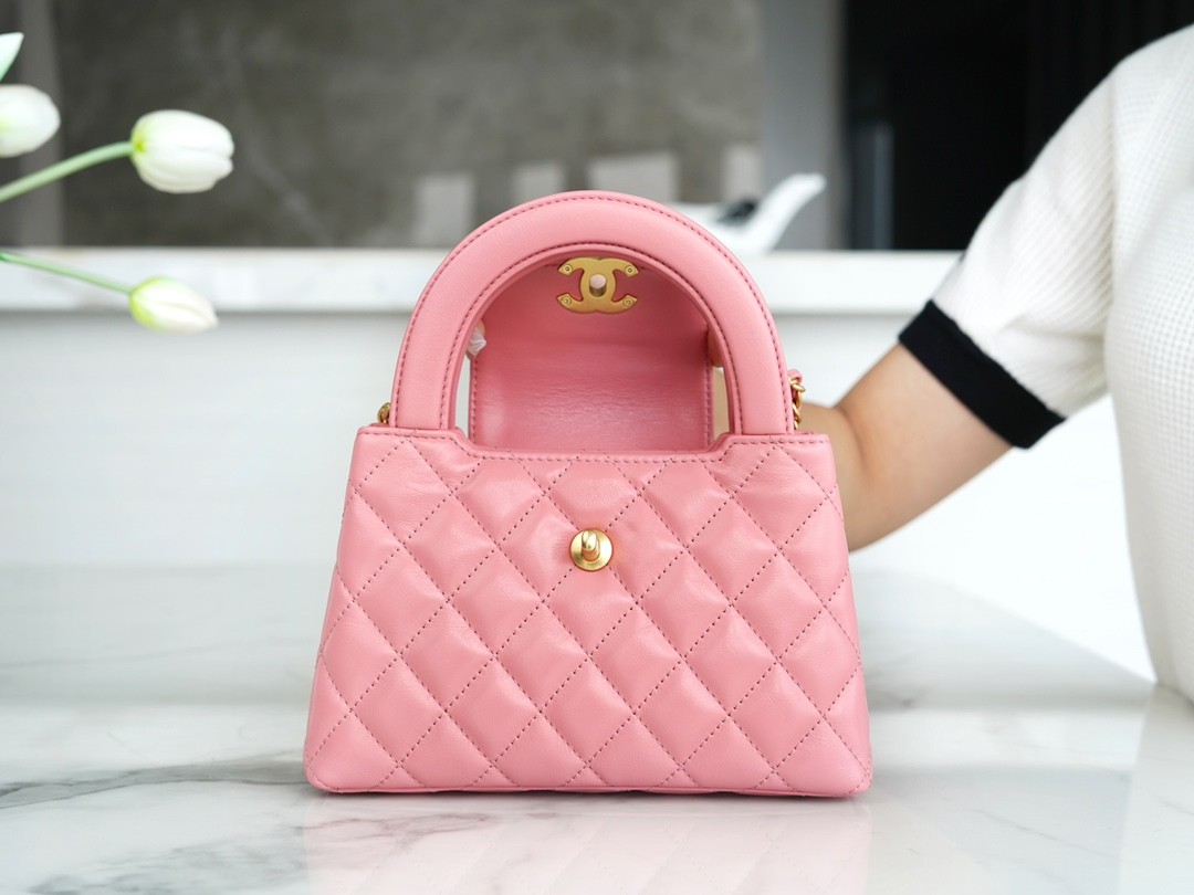 CHANEL✦ 23K Kelly Handle Bag, Coral Pink, Large  