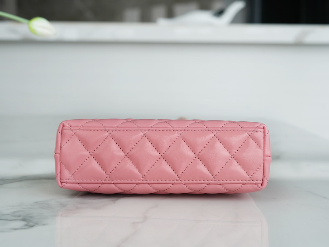 CHANEL✦ 23K Kelly Handle Bag, Coral Pink, Large  