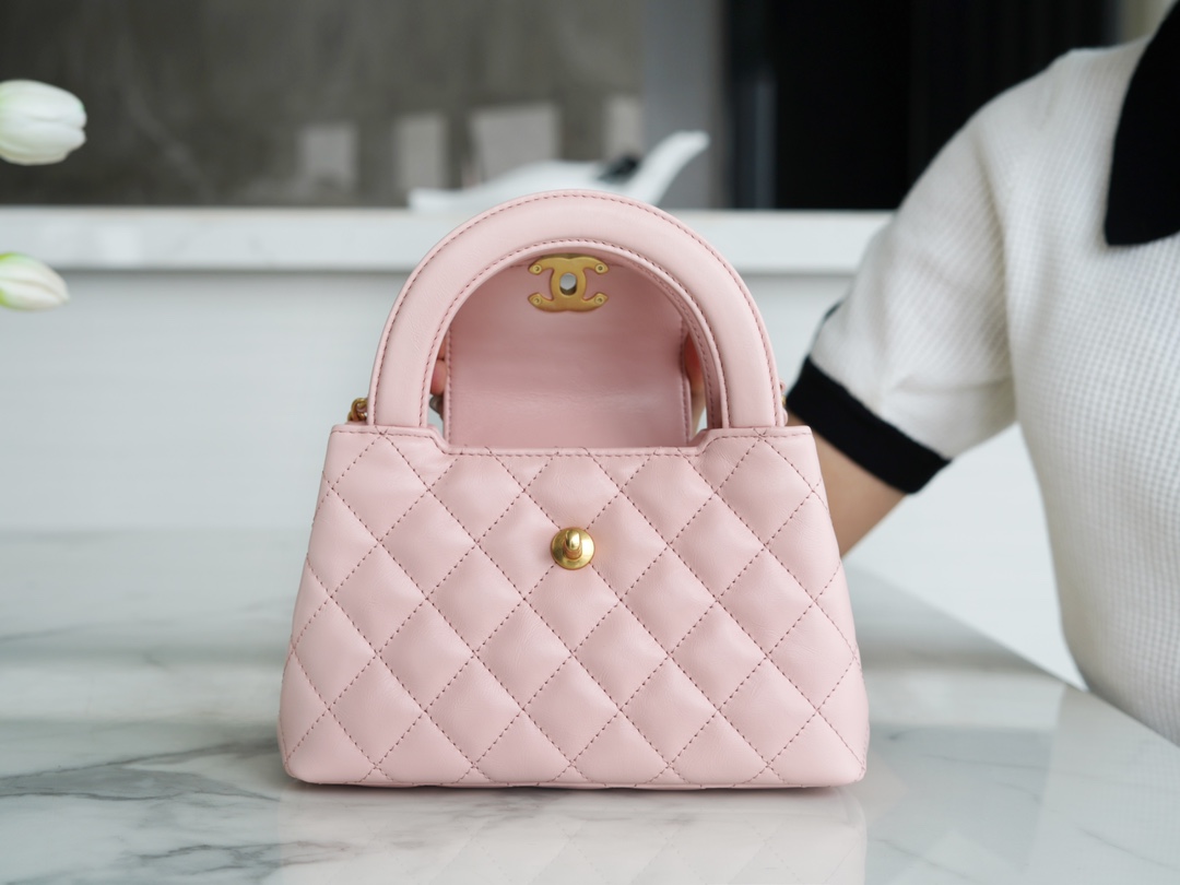 CHANEL✦ 23K Kelly Handle Bag, Light Pink, Large  