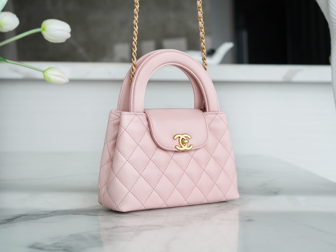 CHANEL✦ 23K Kelly Handle Bag, Light Pink, Large  