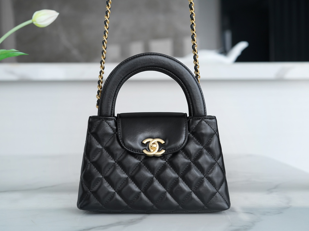 CHANEL✦ 23K Kelly Handle Bag, Black, Large  