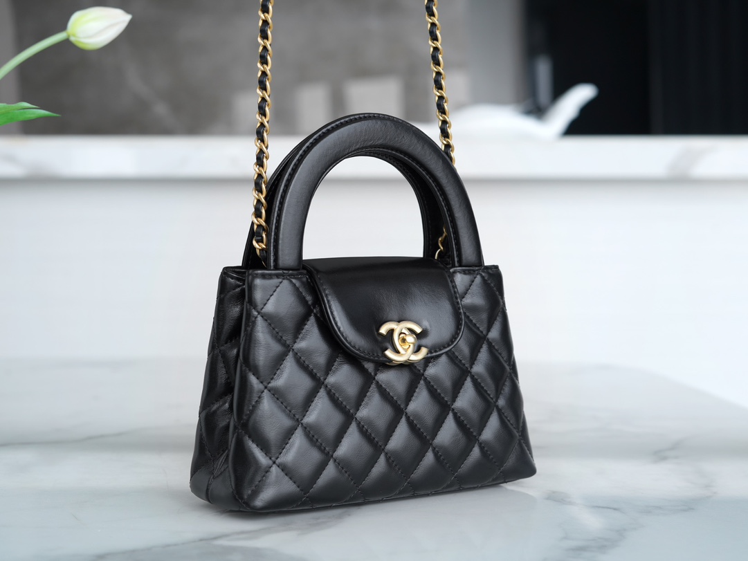 CHANEL✦ 23K Kelly Handle Bag, Black, Large  