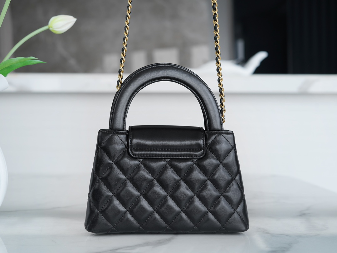 CHANEL✦ 23K Kelly Handle Bag, Black, Large  