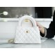 CHANEL✦ 23K Kelly Handle Bag, White, Large