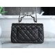 Chanel 23K Double C Handle CF Bag, Black  