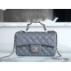 Chanel 23K Double C Handle CF Bag, Dark Gray  