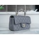 Chanel 23K Double C Handle CF Bag, Dark Gray  