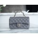 Chanel 23K Double C Handle CF Bag, Dark Gray  