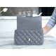 Chanel 23K Double C Handle CF Bag, Dark Gray  