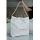 Chanel 22P Bag, Small Size, White with Gold Hardware  