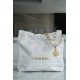 Chanel 22P Bag, Small Size, White with Gold Hardware  