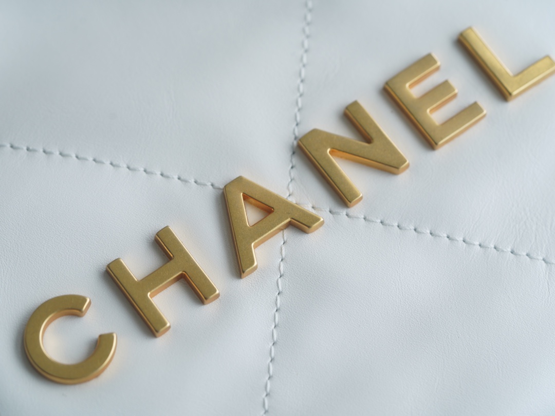 Chanel 22P Bag, Small Size, White with Gold Hardware  