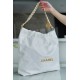 Chanel 22P Bag, Medium Size, White with Gold Hardware  