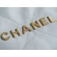 Chanel 22P Bag, Medium Size, White with Gold Hardware  