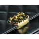 Chanel 23K Fall/Winter 19 Large Shoulder Strap Baguette Bag, Black with Gold Wrinkled Leather  