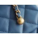 Chanel 23K Metal Ball Square Boy Bag, Haze Blue, Lambskin  