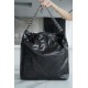 Chanel 22P Spring/Summer New 22 Bag, Black with Silver Hardware, Large Size  