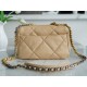 Chanel 2020 Fall/Winter New 19 Bag, Apricot, Small Size  