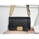 Chanel Leboy Small Ball Pattern, Black with Gold Hardware, Small Size, Caviar Leather  