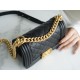 Chanel Leboy Small Ball Pattern, Black with Gold Hardware, Small Size, Caviar Leather  