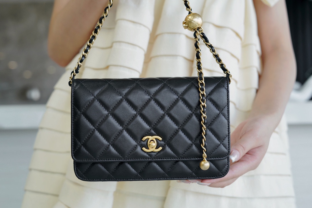 Chanel Metal Ball WOC, Black  