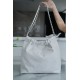 Chanel 22P Bag, White with Silver Hardware, Small Size  