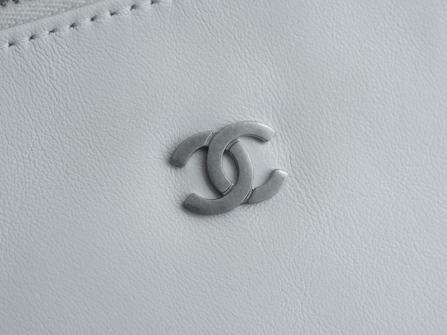 Chanel 22P Bag, White with Silver Hardware, Medium Size  