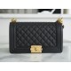 Chanel Leboy Small Ball Pattern, Black with Gold Hardware, Medium Size, Caviar Leather  