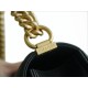 Chanel Leboy Small Ball Pattern, Black with Gold Hardware, Medium Size, Caviar Leather  