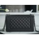 Chanel Leboy Small Ball Pattern, Black with Silver Hardware, Medium Size, Caviar Leather