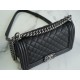 Chanel Leboy Small Ball Pattern, Black with Silver Hardware, Medium Size, Caviar Leather