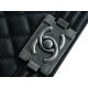 Chanel Leboy Small Ball Pattern, Black with Silver Hardware, Medium Size, Caviar Leather