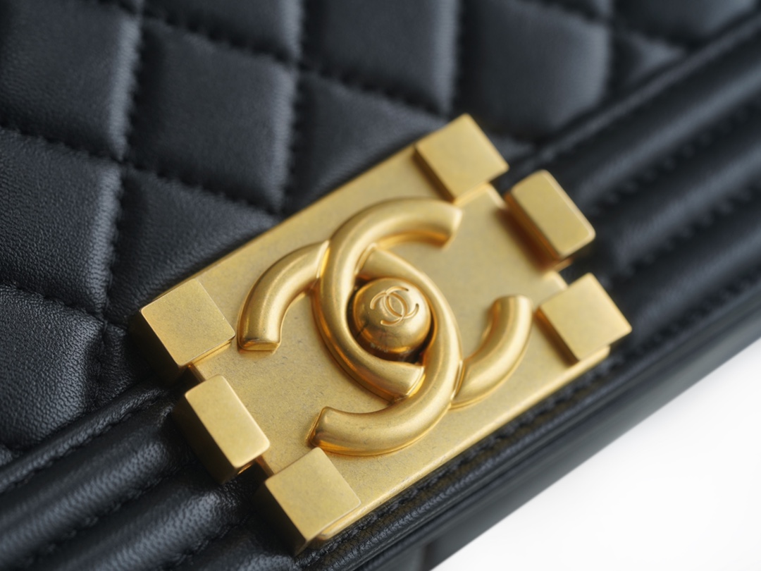 Chanel Leboy Medium Size, Black with Gold Hardware, Lambskin