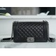 Chanel Leboy Medium Size, Black with Silver Hardware, Lambskin  