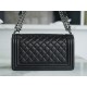 Chanel Leboy Medium Size, Black with Silver Hardware, Lambskin  