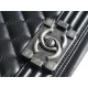 Chanel Leboy Medium Size, Black with Silver Hardware, Lambskin  