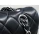 Classic Flap, Black with Silver Hardware, Lambskin  